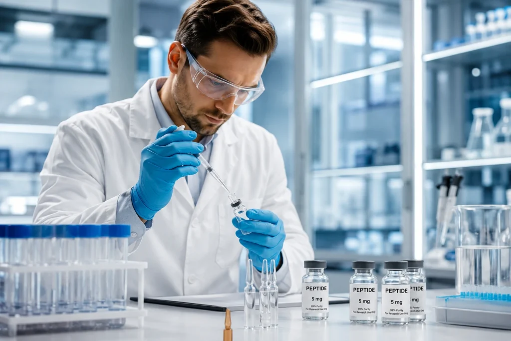 a scientist who reconstructs peptides